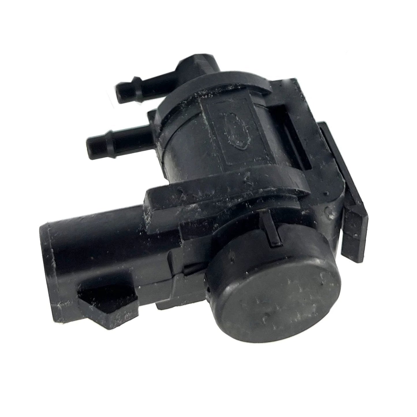 4x4 Disengage Actuator Automatic Hub Locking Vacuum Solenoid For Ford F Series 250 350 450 550 Expedition 1997 2006 Navigator 1998 2006 Mark LT 2006 2008 Replacement 6L3Z9H465B 13mm Connector Black viewed from the side.