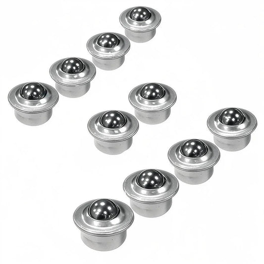 5/8 Inch Ball Transfer Units 10 Pcs Metal Roller Ball Transfers with Wide 1 Inch Base for Conveyors Roller Stands and Transmission Systems 55 lb Load