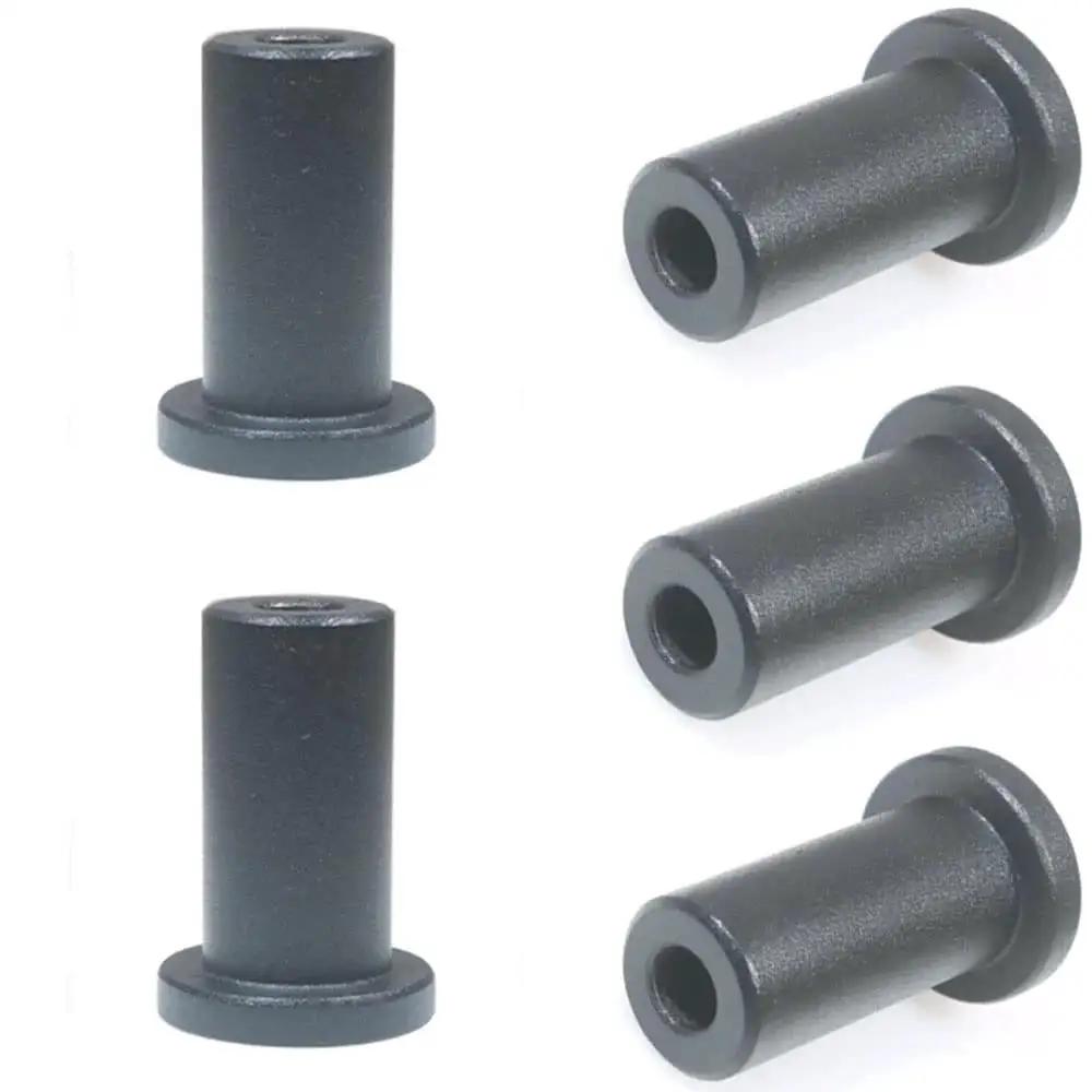5 Pack 2 Inch Barn Door Spacers For Sliding Barn Door Hardware Wall Track Spacers Made From Solid Cast Iron With Powder Coated Black Finish