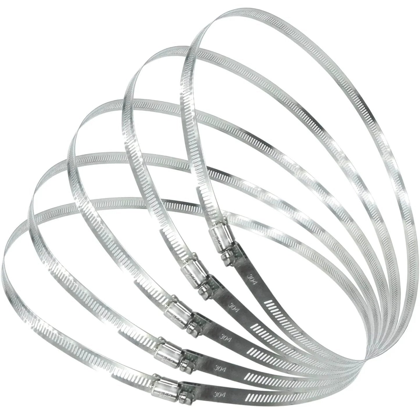 5 Pack 15.7 Inch Large Hose Clamps Stainless Steel Pipe Clamp Adjustable Worm Gear Hose Clamps Heavy Duty Metal Clamps For Securing Tubes Dryer Agricultural And Industrial Use Ideal For Automotive Plumbing HVAC Farm And Industrial Applications
