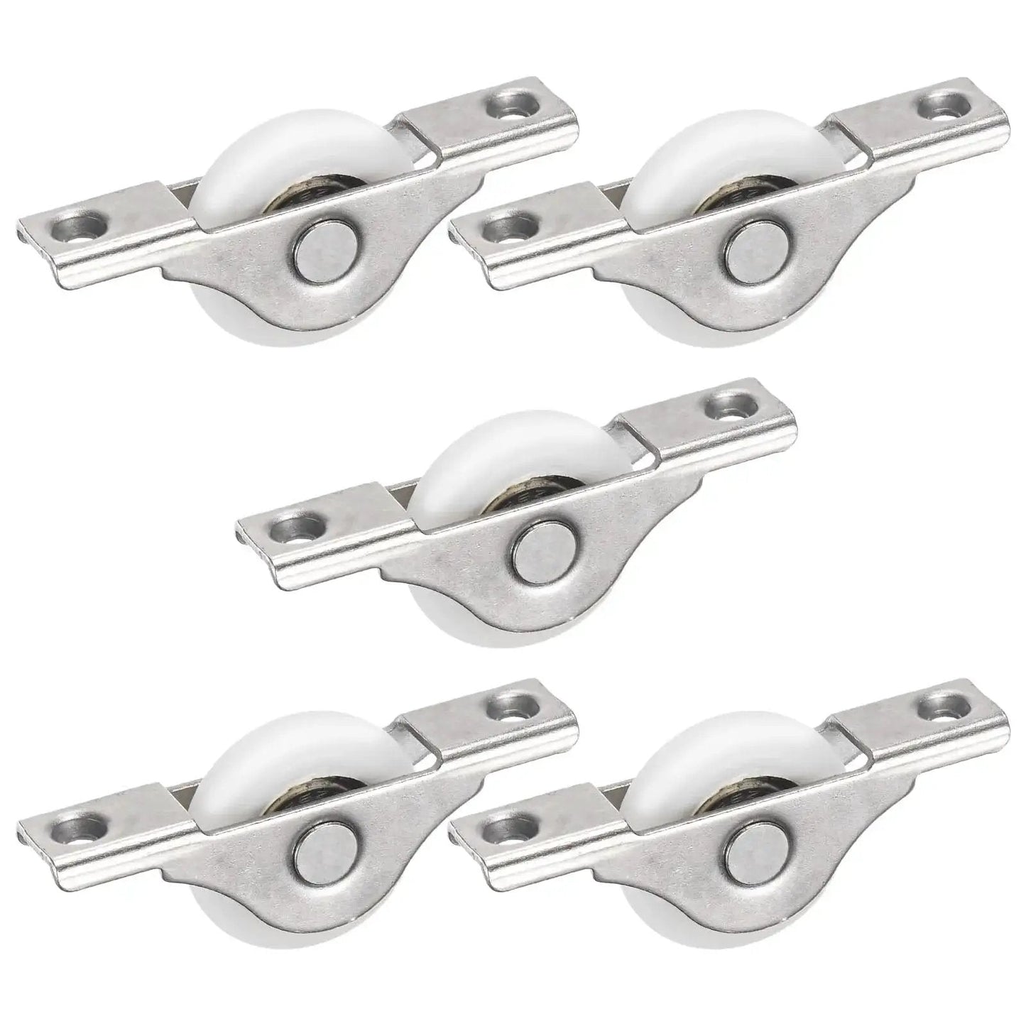 5-Pack Screen Door Rollers 30mm 1.18 Inch Diameter Nylon Pulley Wheels Replacement visible against white background