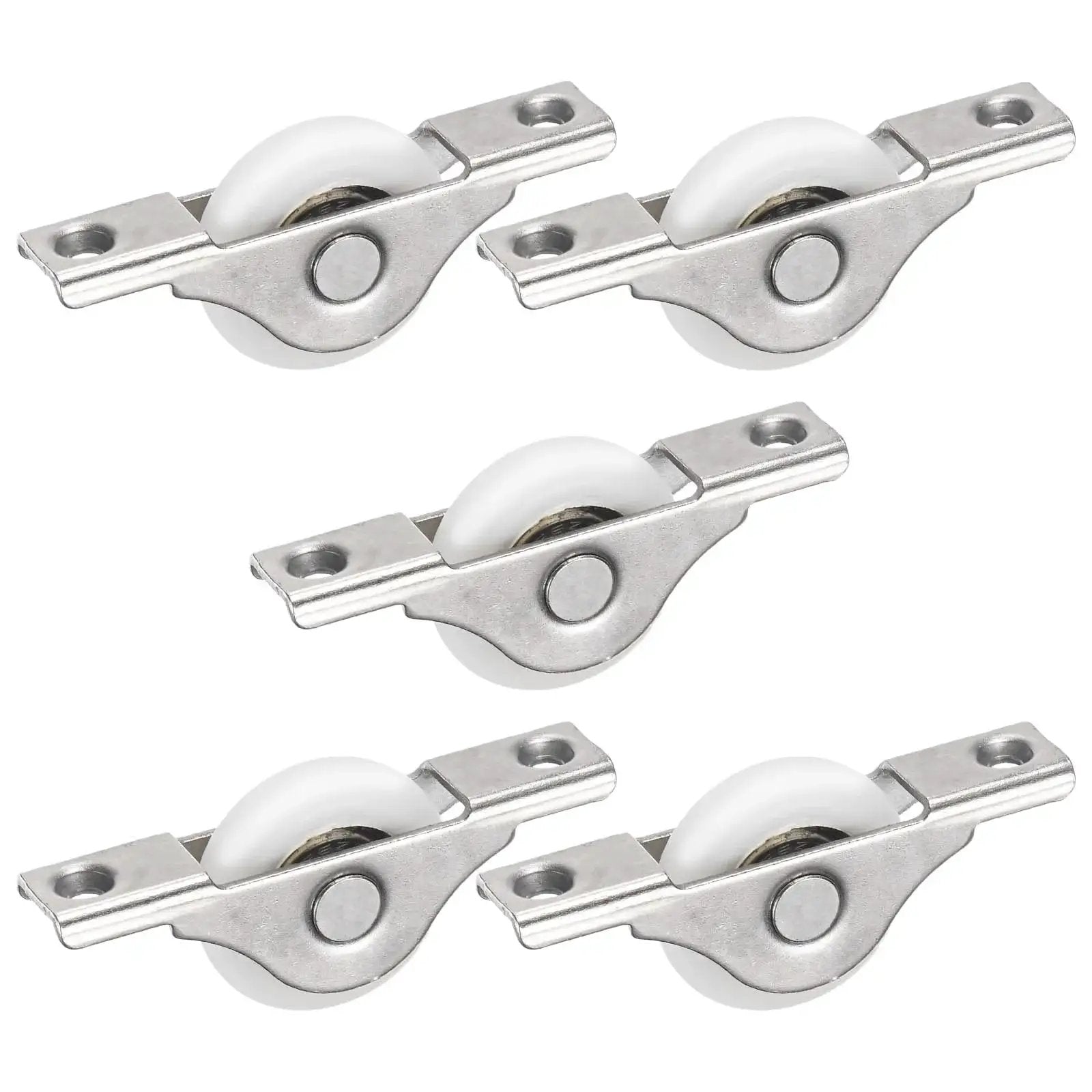 5-Pack Screen Door Rollers 30mm 1.18 Inch Diameter Nylon Pulley Wheels Replacement visible against white background