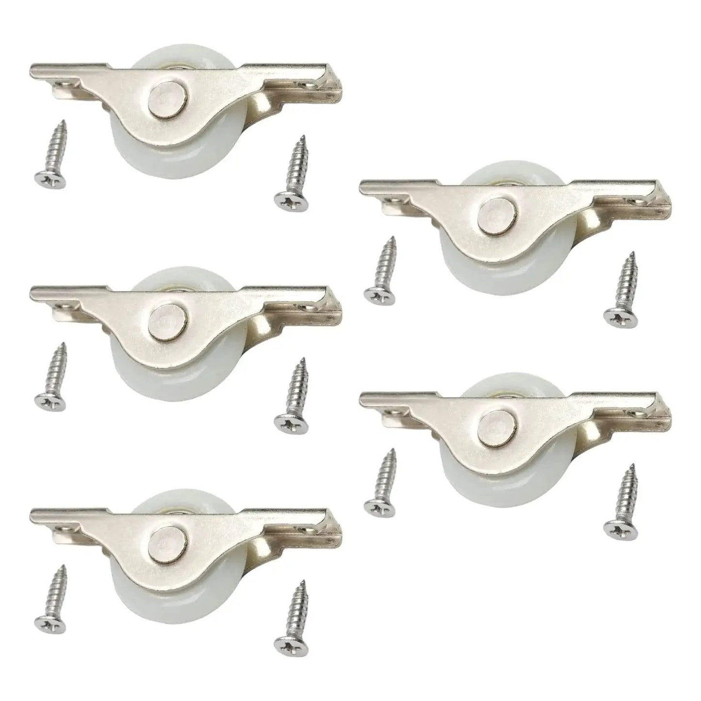 5 Pieces Screen Door Rollers With 29mm Wheel Diameter Nylon Pulley And Stainless Steel Shell With Durable Electroplating Finish