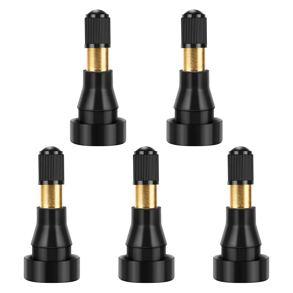 5 Pack TR600 High Pressure Tire Valve Stems Heavy Duty Rubber Snap In For 0.453 Inch Rim Hole Leak Resistant Seal Designed For Trucks Trailers And Cars Durable Replacement Parts Riseuvo.