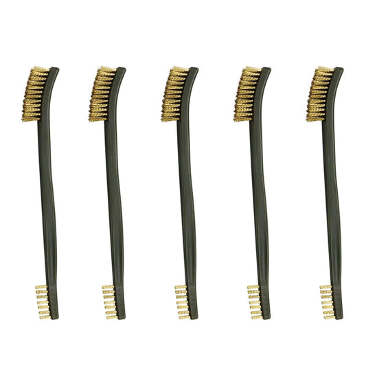 5-Piece Brass Wire Brush Set, Small Brass Wire Brushes, Mini Wire Brushes for Cleaning, Rust Removal