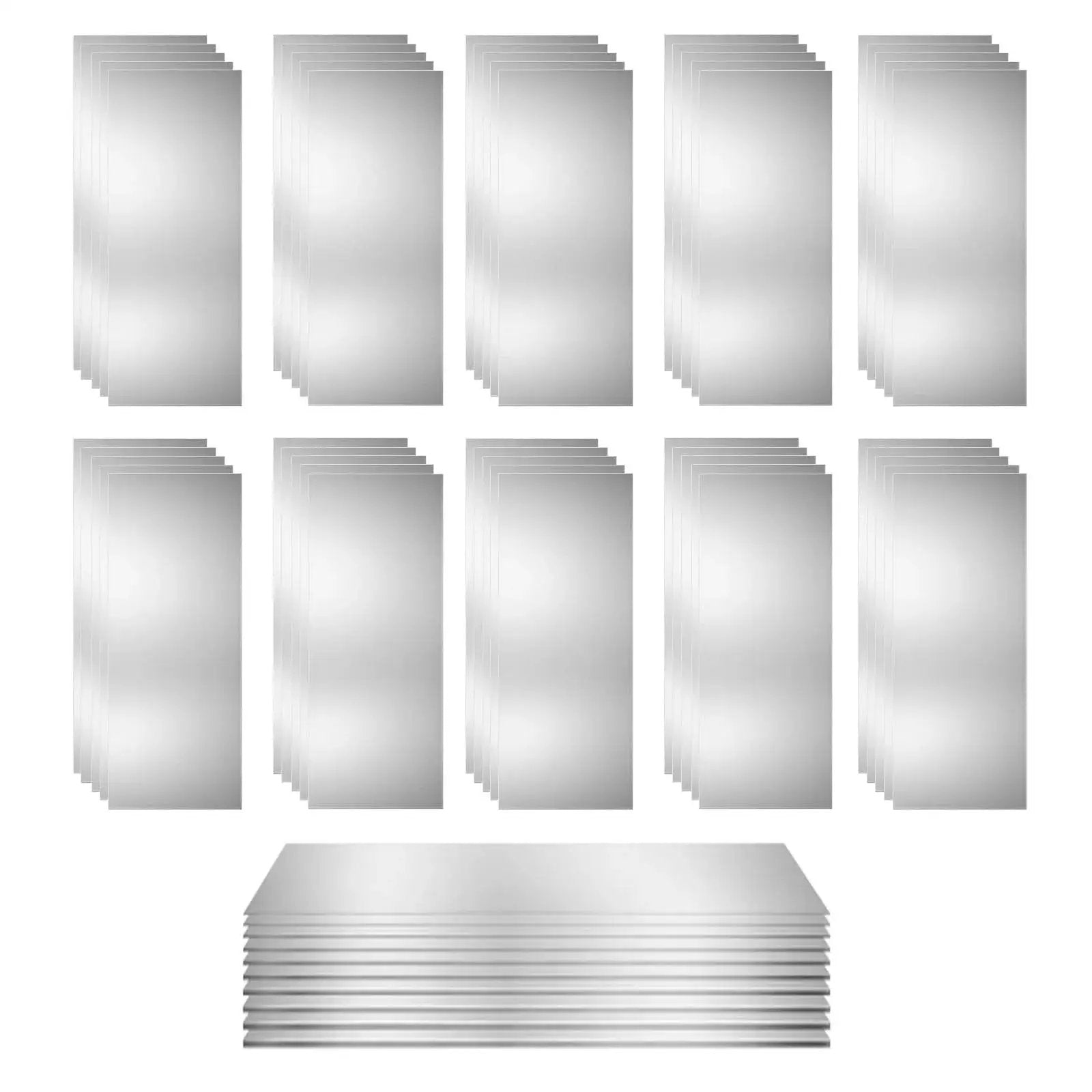 50 Piece Shim Stock Assortment 304 Stainless Steel Shims 2 Inch By 6 Inch For Precise Gaps And Leveling Ten Thicknesses Display