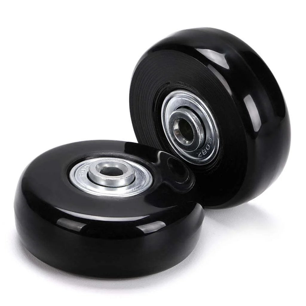 Black rubber wheels from 50mm x 18mm Set of 4 Luggage Suitcase Replacement Wheels, Rubber Swivel Caster Wheels Bearings Repair Kits