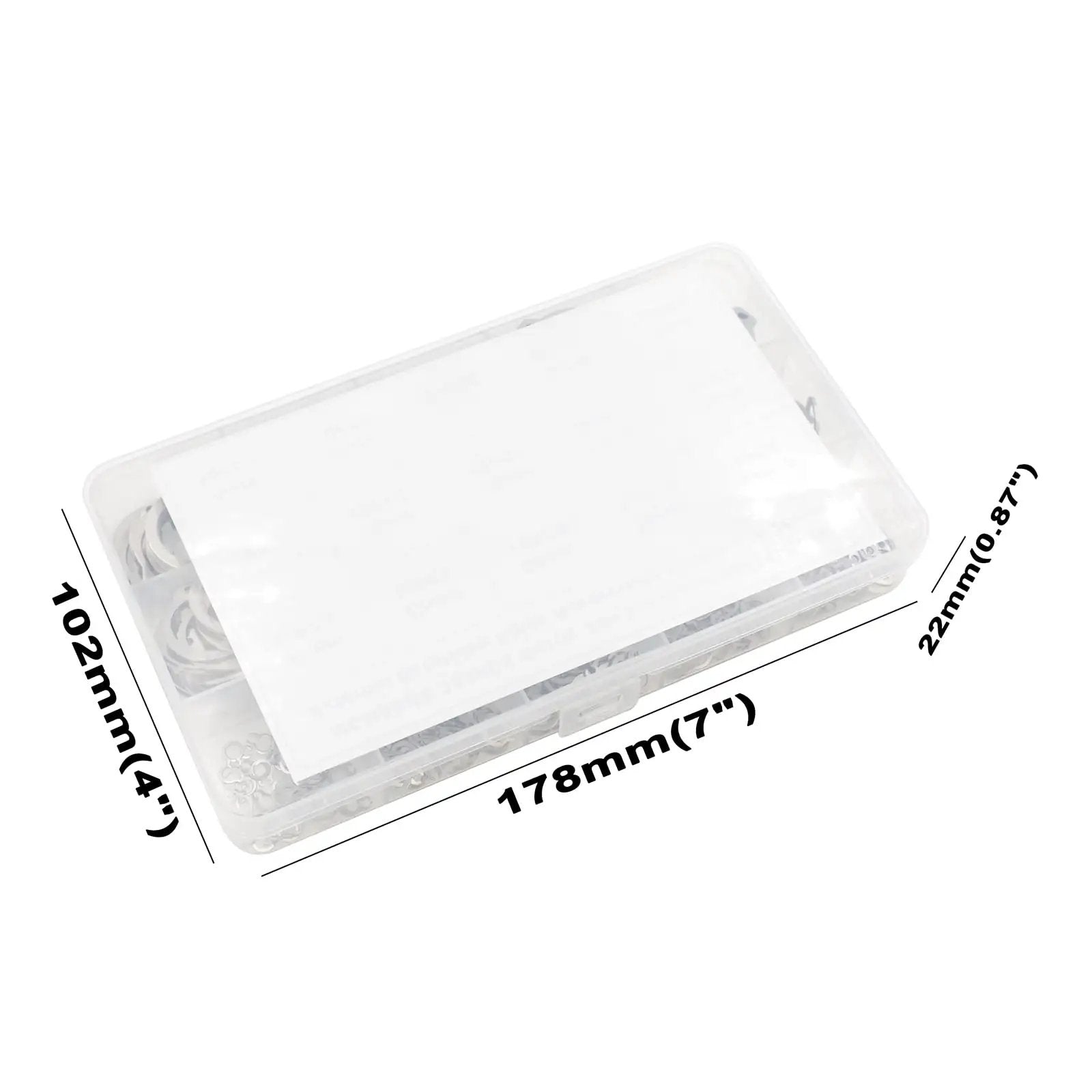 External Retaining Ring Set 380 Piece Assortment 15 Sizes From 4mm To 28mm In 304 Stainless Steel Circlips C Clips in clear box