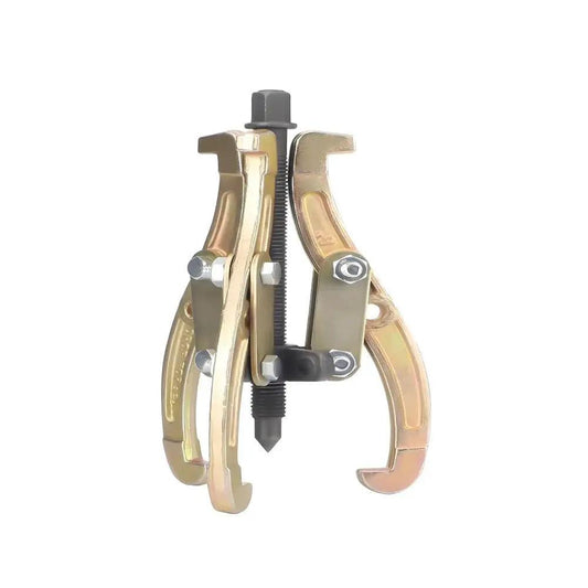 Convertible Three To Two And Three Jaw Gear Puller with Reversible Jaws, 8-inch reach, ideal for pulley, flywheel, bearing removal.