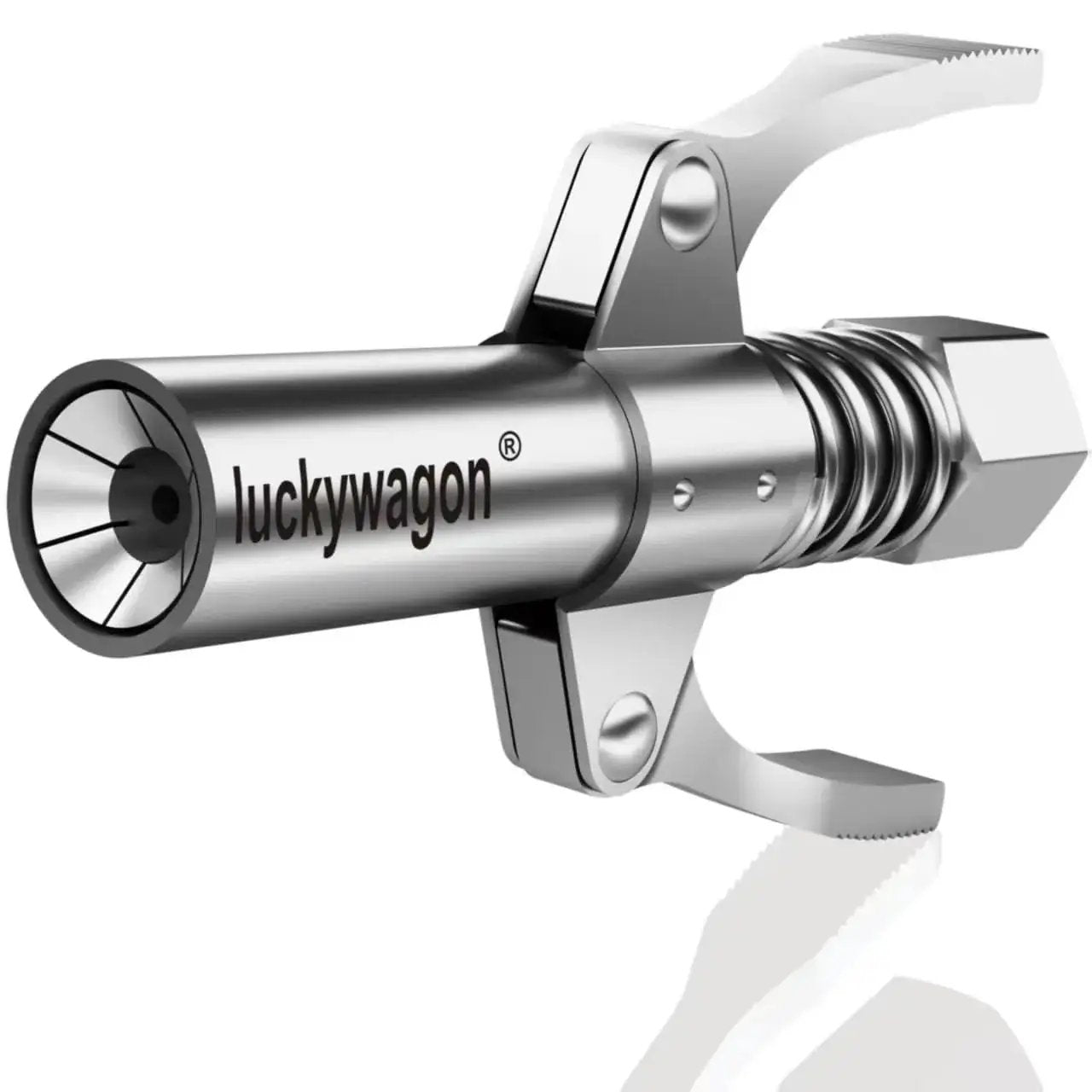 Heavy Duty Grease Gun Coupler With Six Jaw Locking Seal And Quick Release For Ten Thousand PSI High Pressure, Double Handles