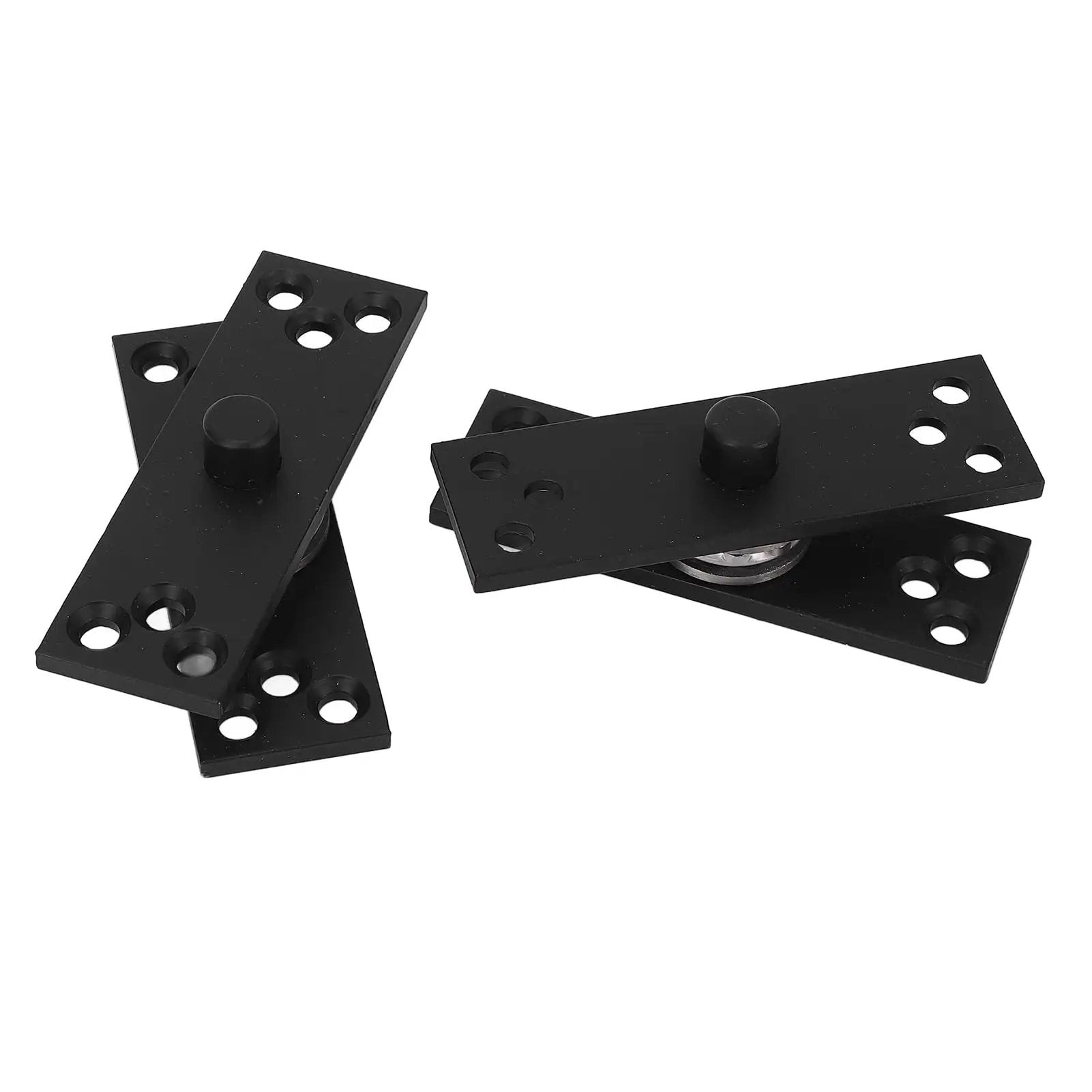 Black pivot hinge for hidden doors and bookcases, 360 degree rotation, heavy duty stainless steel concealed door hinge with up down coaxial design.
