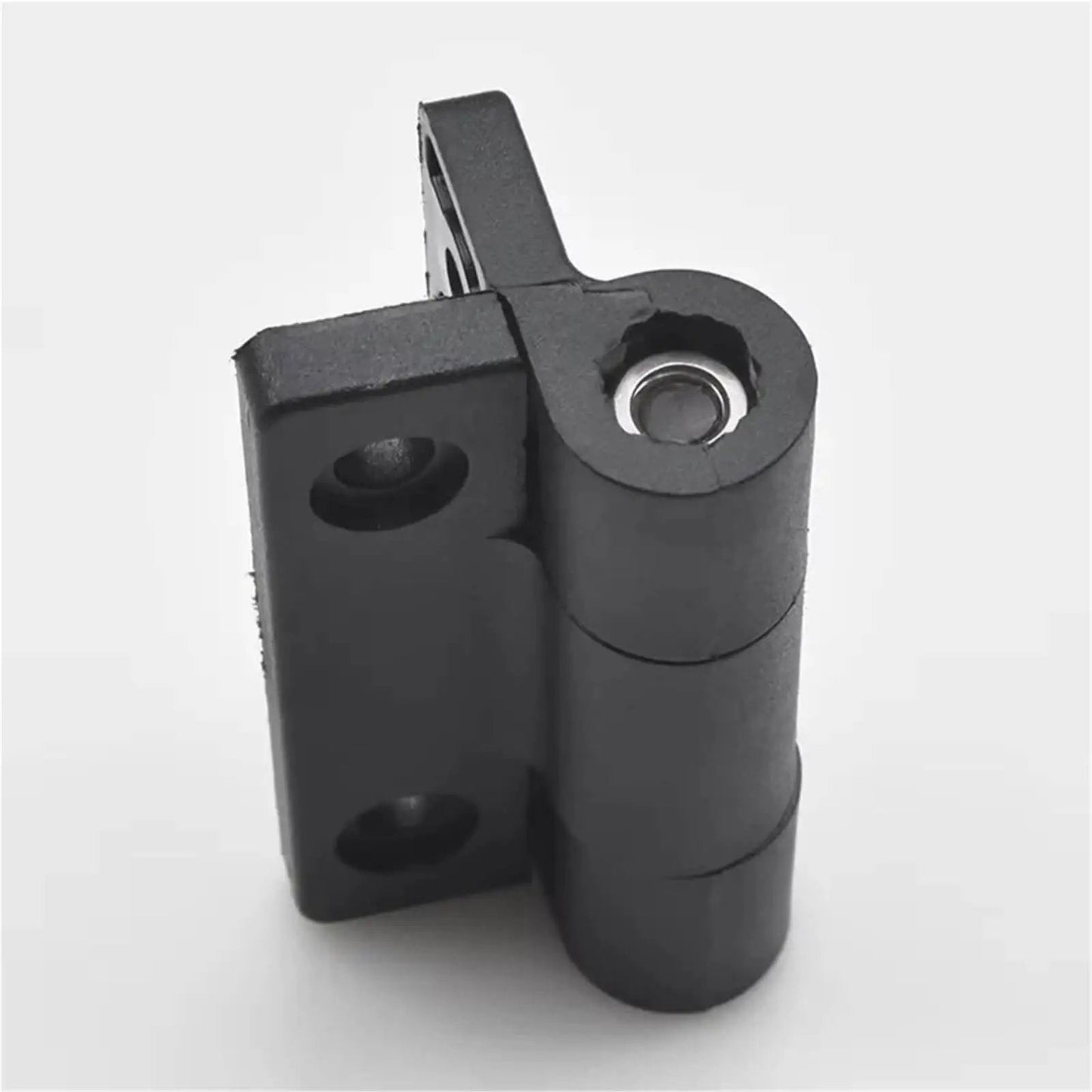 2 Pack Adjustable Torque Plastic Hinges Black Positioning Door Hinges 72x56x19mm Durable Cabinet And Door Hardware