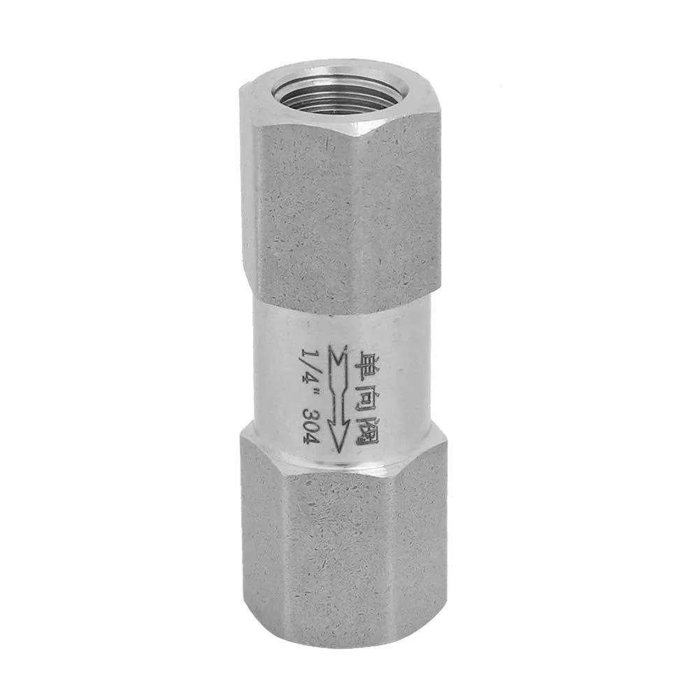Stainless Steel Air Check Valve One Way Valve For High Temperature And High Pressure With Female Thread Hex Connection One Quarter Inch Advanced