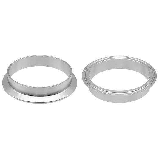4 Inch Sanitary Tri Clamp Ferrule Set For 304 Stainless Steel Fittings Short Weld Ferrules For Leakproof Pipe And Tubing Connections In Fluid Handling 2 Pack RIXIGOOD