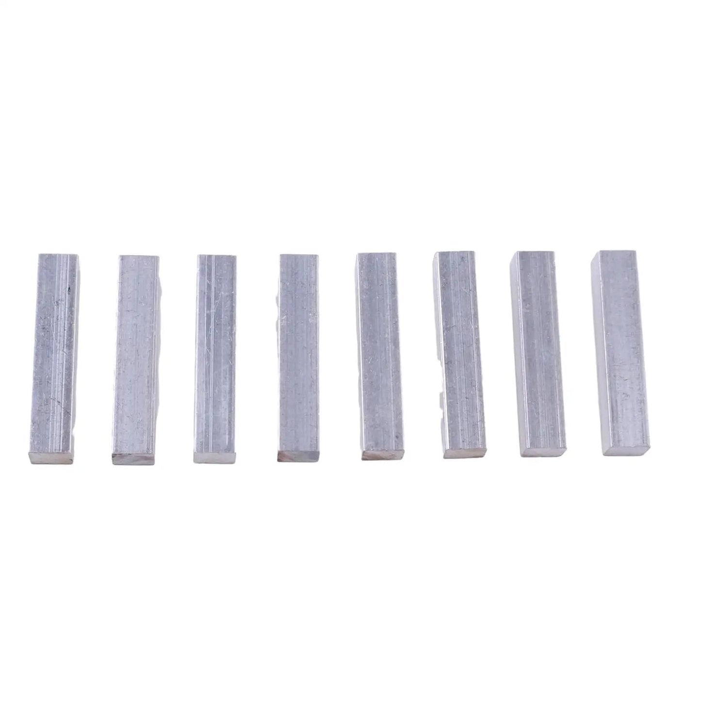 8 Pack Zinc Square Keys 1/4 X 1-1/4 Inch 2162 Machine Key Set For Power Transmission Shafts in a row
