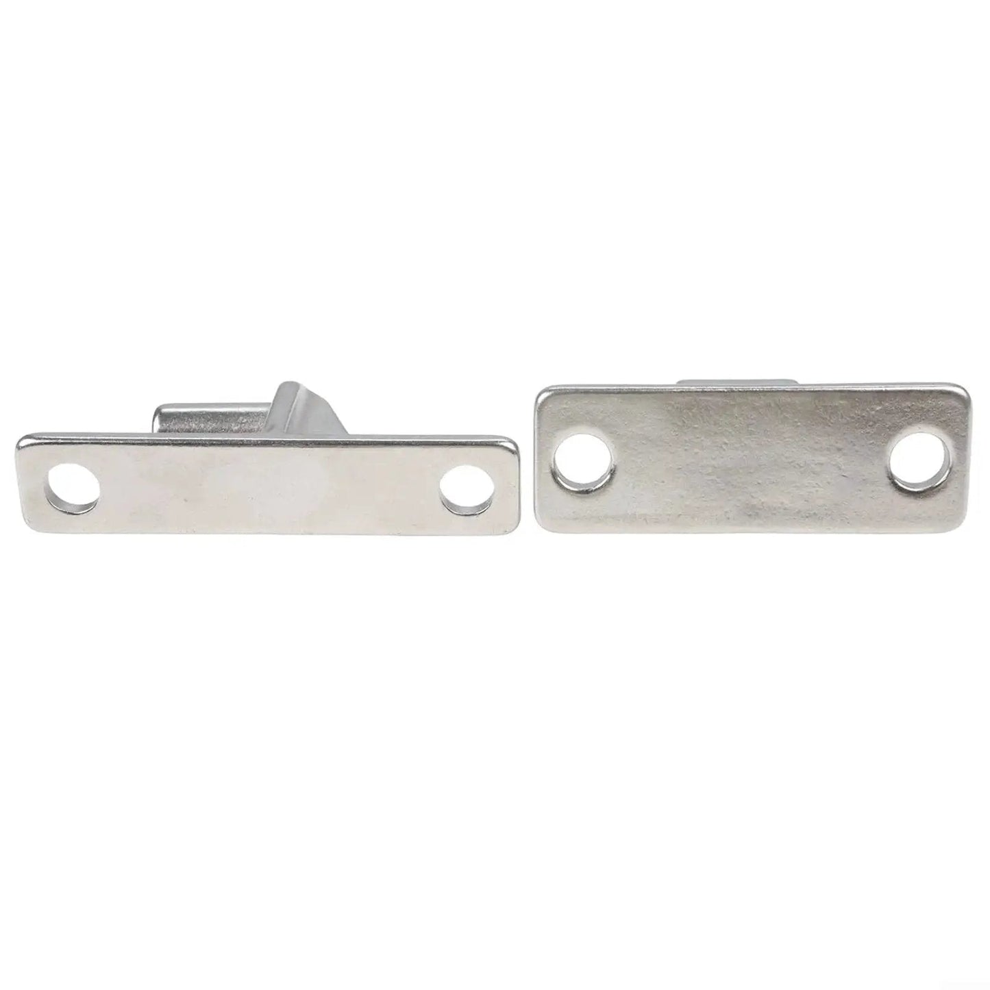 Heavy Duty 304 Stainless Steel Gate Hinges For Fence Barn Garden Doors 4.6 Inch Length 6mm Thick Plate High Load Capacity Rust Resistant Outdoor Gate Hardware Built To Endure Weather And Tough Outdoor Use, showing two flat metallic brackets with pre-drilled holes.