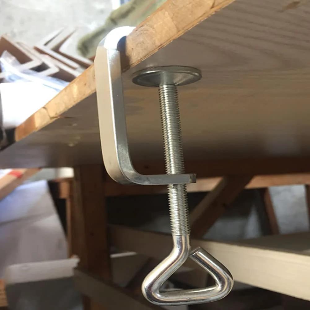Sturdy Stainless Steel C Clamp For Woodworking And Welding Tiger Clamp Beefy Heavy Duty Auto Repair Tool By Kyien in use on a wooden table