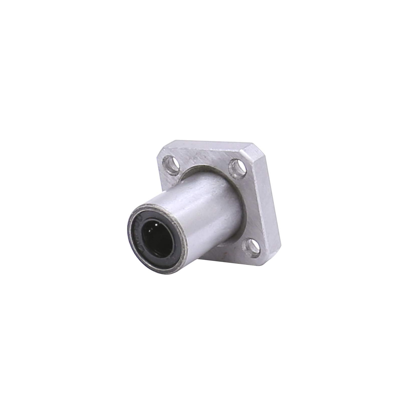 Square Flange Linear Ball Bearing Set 8mm Bore 15mm Outer Diameter 24mm Length LMK8UU 4 Pack for Smooth CNC and 3D Printer Motion
