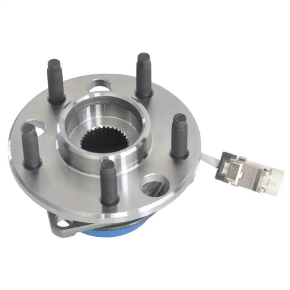 Wheel hub assembly with ABS and sealed ball bearing for 1991-1999 Chevy Buick Cadillac Pontiac Oldsmobile, front view