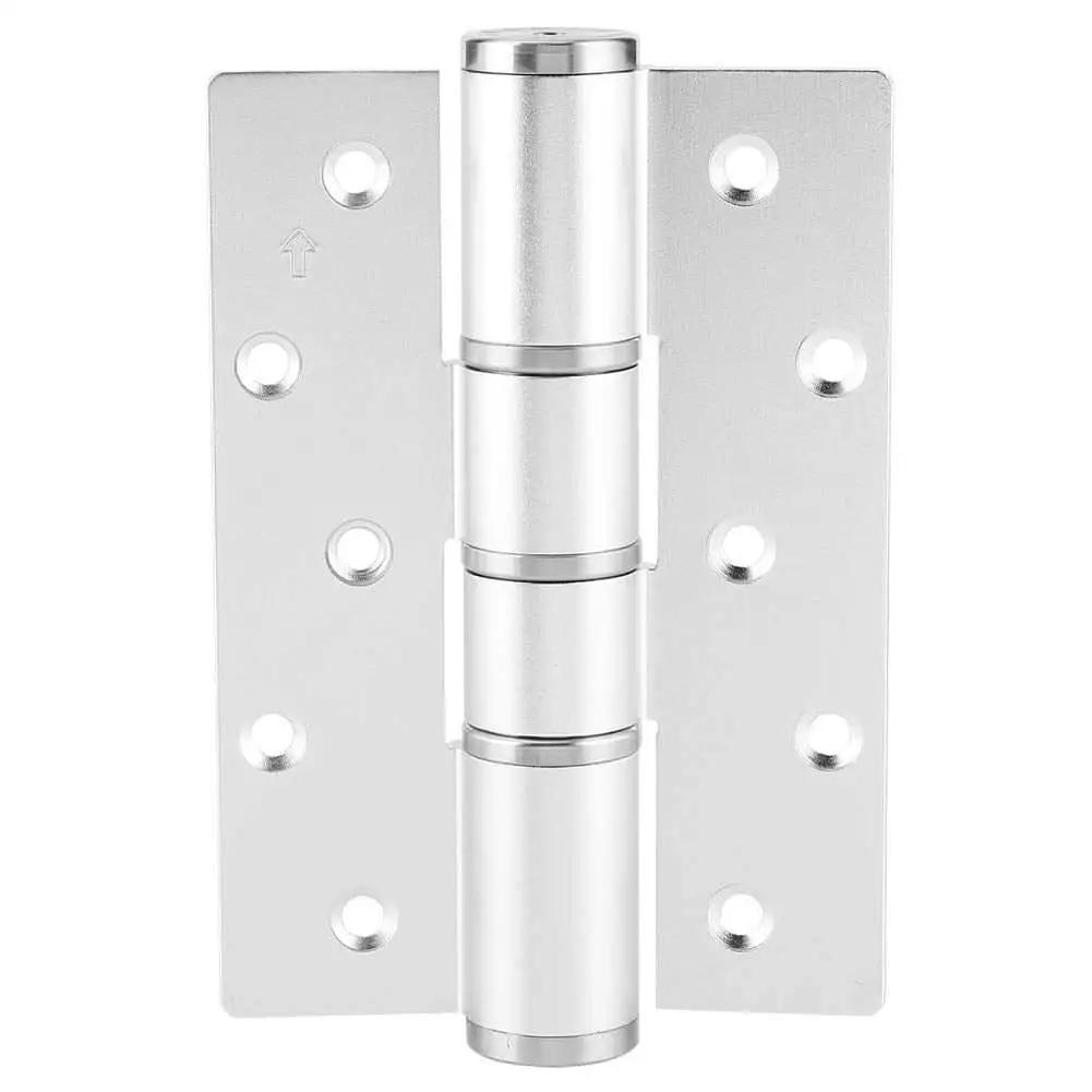 E Type Concealed Door Hinge With Hydraulic Automatic Closing And Damping Aluminum Construction Adjustable Speed Silent Operation Ideal For Interior Doors And Cabinets Rust Resistant Heavy Duty Door Closer Hinge displayed front view.