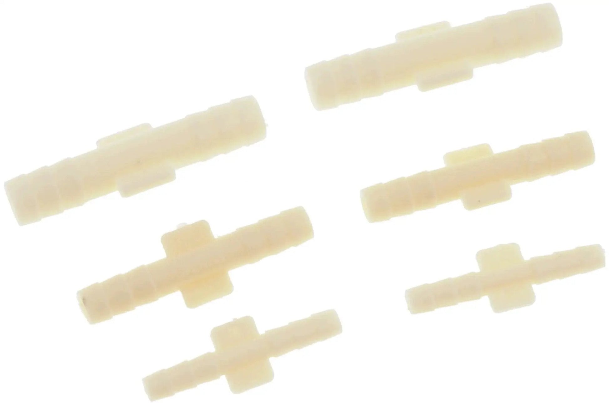 Go-To Hard Vacuum Tubing Connector Set For 1/8 Inch, 3/16 Inch And 1/4 Inch Tubing, Six Pack Universal Fit, various connectors shown