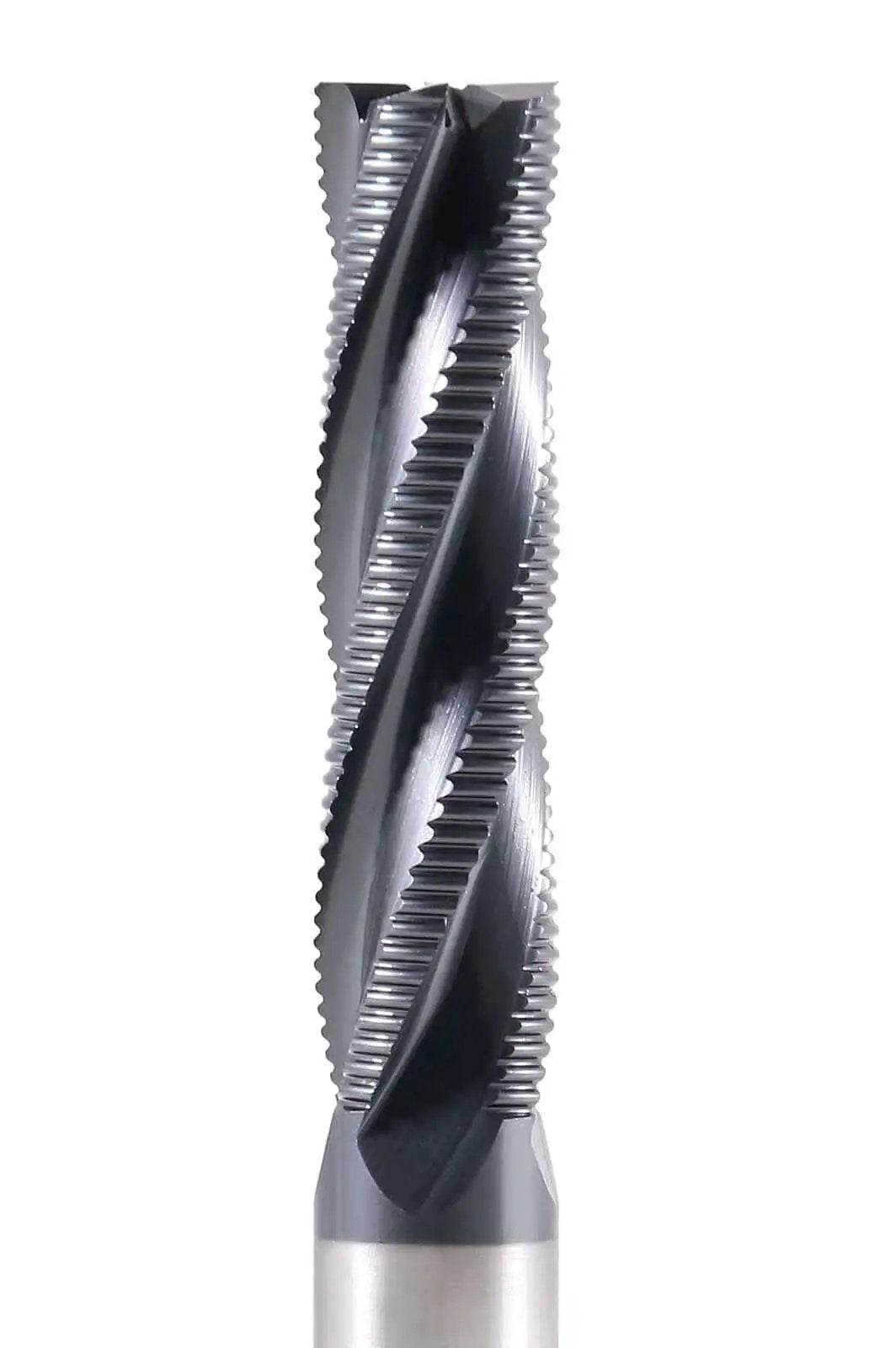 TiAlN Coated M42 8 Percent Cobalt Roughing End Mill 1/2 Inch Shank, 1/2 Inch Diameter, 2 Inch Flute Length, 4 Inch Overall Length, 4 Flute Center Cutting Fine Tooth for Smooth Finish in Metals