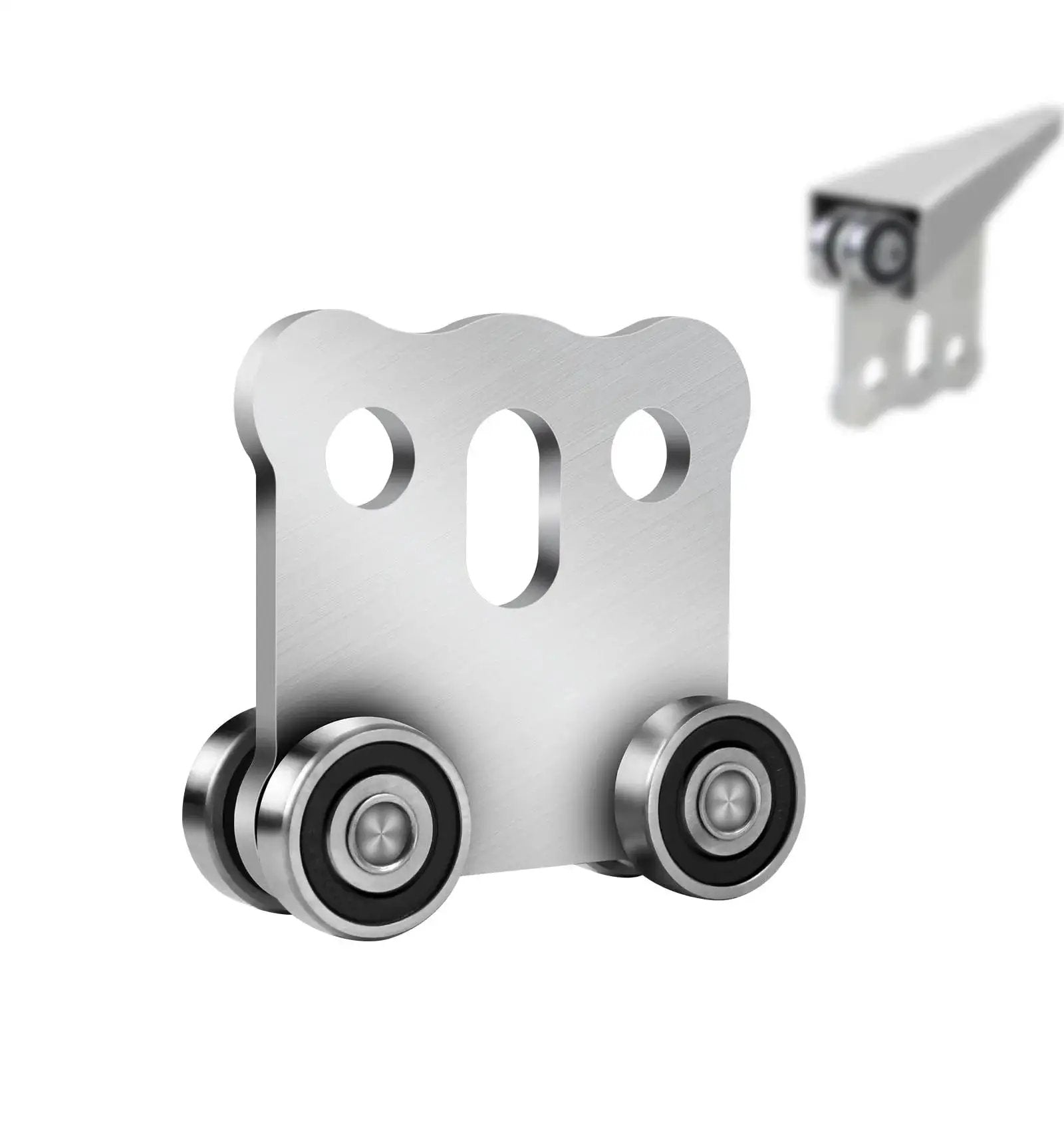 Heavy Duty Four Wheel Hoist Trolley Assembly With Strut Channel Rollers and Damaged Trolley Wheel Upgrade for Warehouse Use
