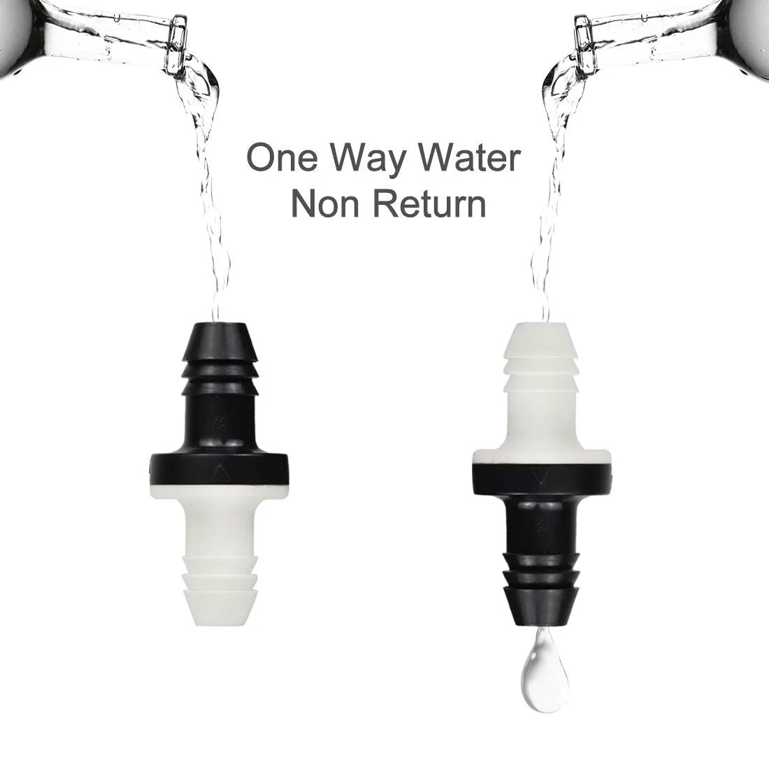 Inline 10mm Vacuum Barbed Check Valve One Way Non Return Breather For Fuel Gas Water Liquid Air ABS Shell With Silicone Diaphragm visible