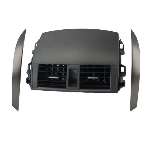 Corolla Dashboard Trim Kit 2008 2013 Center Dash Vent Panel Left Right Trim Gray, showing front view of vent panel and trim pieces