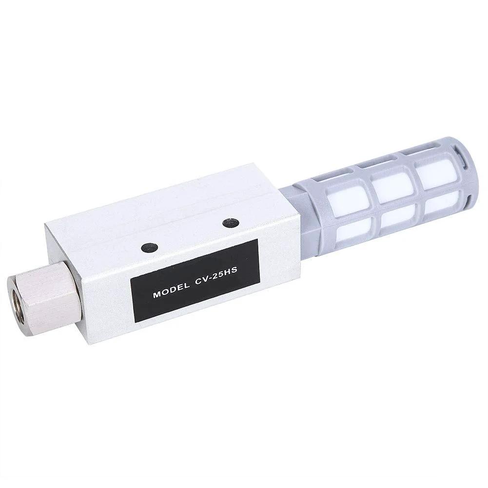 Pneumatic Vacuum Generator For Automation Compact Air Operated Venturi Vacuum Pump Aluminum Alloy Construction Easy Mounting And Maintenance Precision Threads For Secure Connections High Airflow For Industrial Gripper Systems in white aluminum body viewed front side