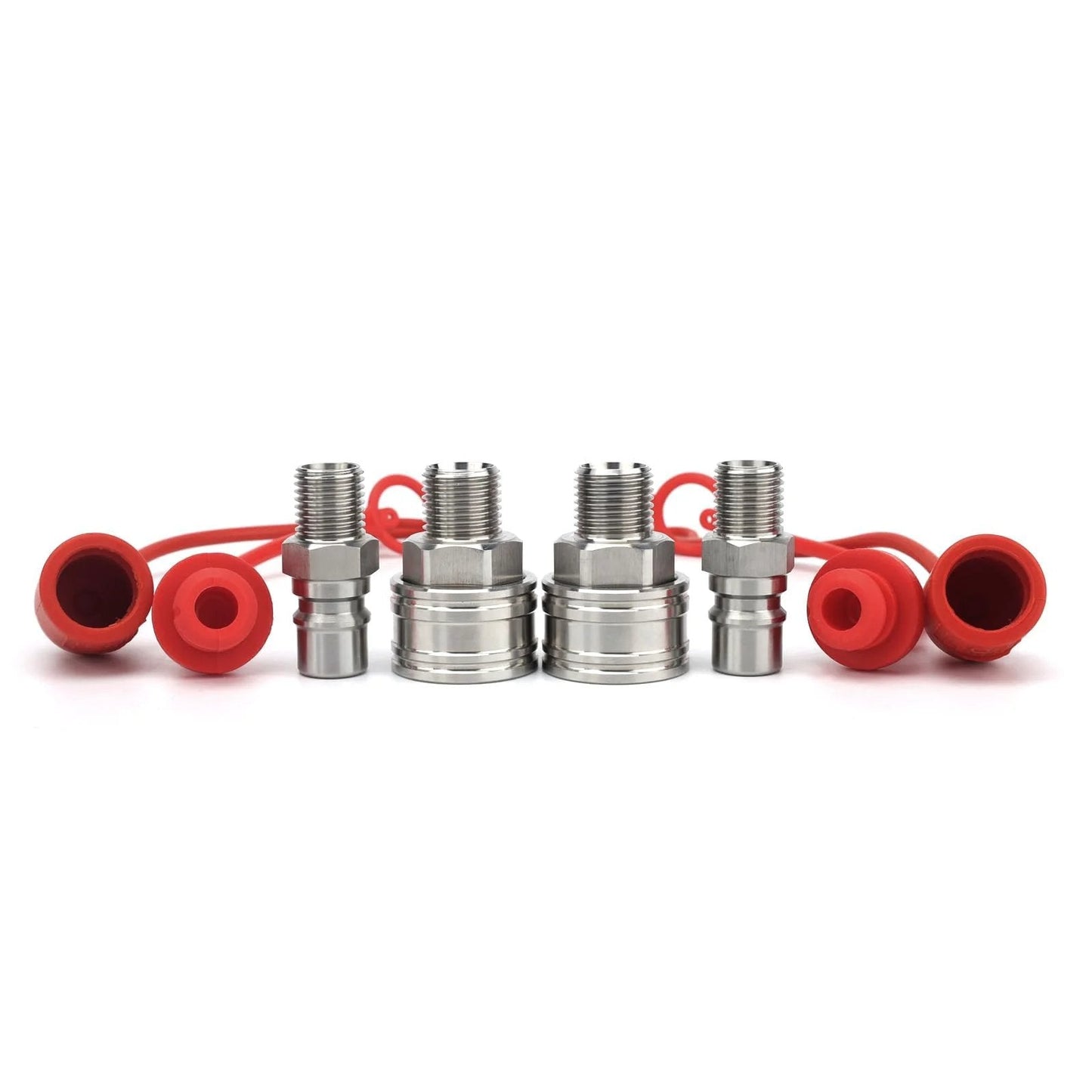 M16 To M14 Dual Channel Hydraulic Quick Connect Adapter Kit for Mini Excavators with leak-free BSP threads