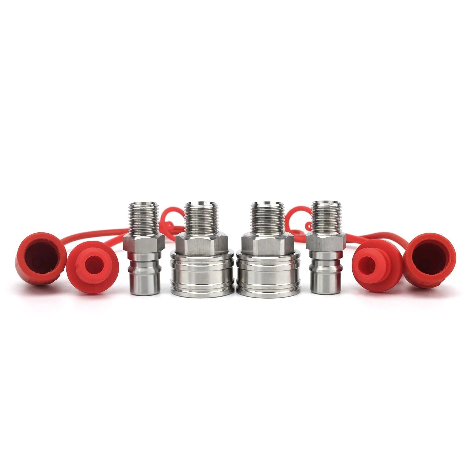 M16 To M14 Dual Channel Hydraulic Quick Connect Adapter Kit for Mini Excavators with leak-free BSP threads