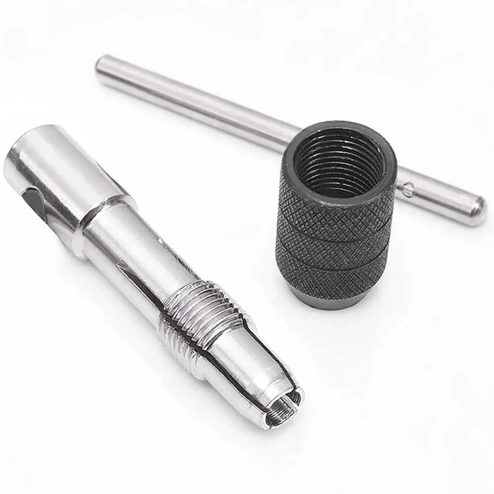 Tap Wrench Tool Set With Adjustable T Handle And Metric Plug Taps M3 M4 M5 M6 M8 For Metal Aluminum Plastic Wood Mesee 6 Piece Kit