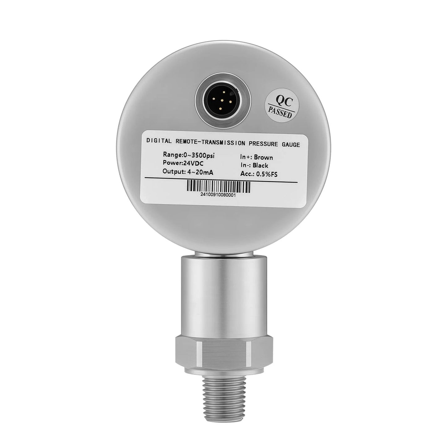 Back view of Remote Digital Pressure Gauge For Real Time Monitoring With RS485 Data Transmission And 270 Degree Rotatable Body