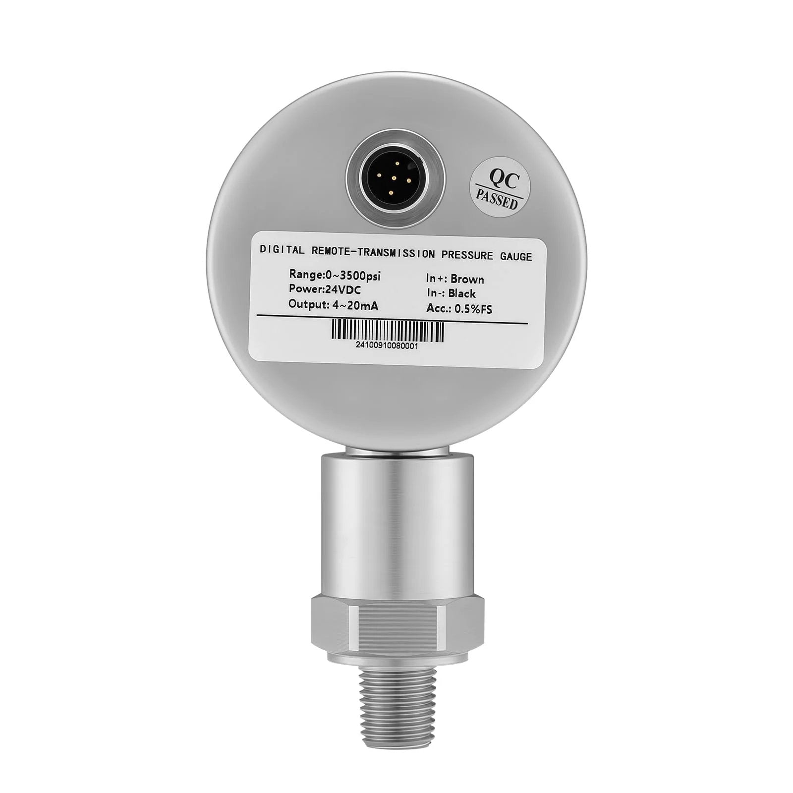 Back view of Remote Digital Pressure Gauge For Real Time Monitoring With RS485 Data Transmission And 270 Degree Rotatable Body