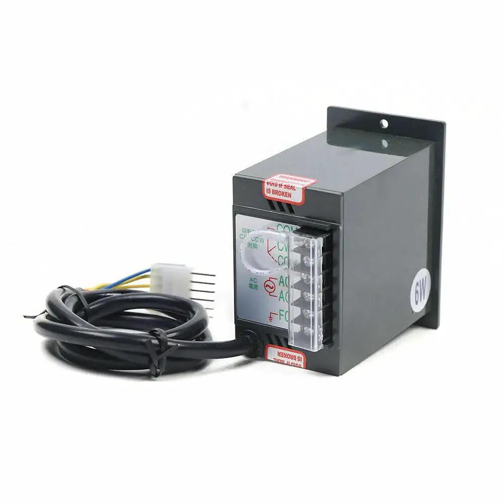 Beefy Torque 110V 6W Electric Single Phase Gear Motor with Variable Speed Controller, front view showing cables and controls