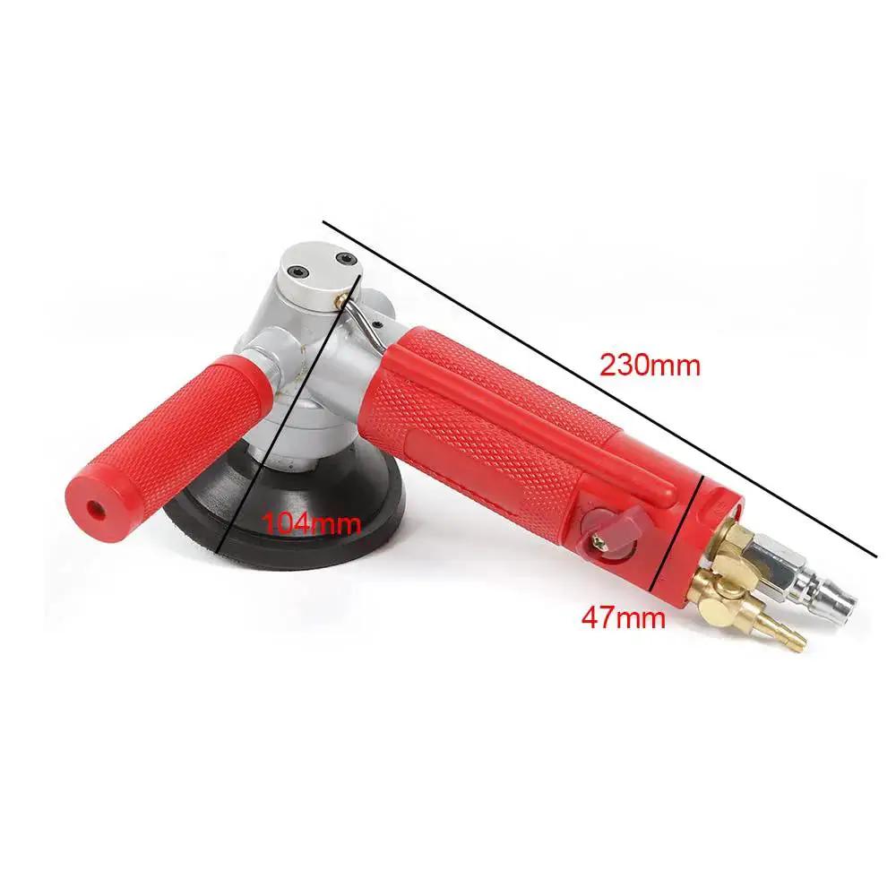Pro Grade 4 Inch Water Jet Pneumatic Grinder Wet Polisher for Marble Jade Stone Granite Concrete Floor Sander, side view