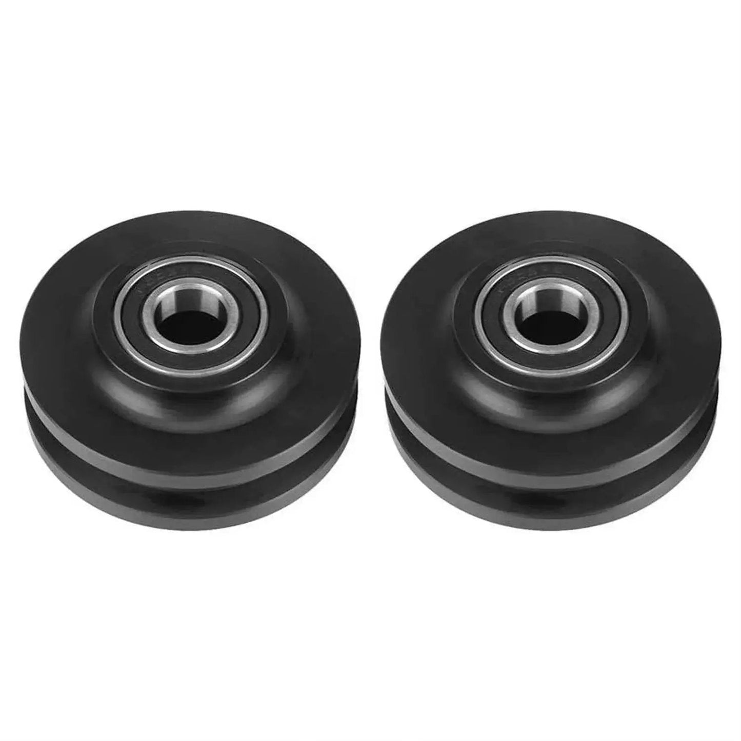 Sliding Barn Door Wheel U Groove Guide Pulley Roller Bearing Hardware For Closet Cabinet Window Pack Of 2 Durable Zinc Alloy And Nylon Construction