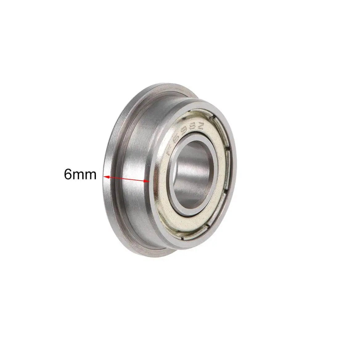 Flanged double-shielded deep groove ball bearing F698ZZ 8x19x6 mm flange 22mm chrome steel ABEC1 for motors and pumps