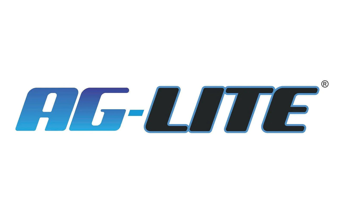 AG-LITE logo in blue and black font
