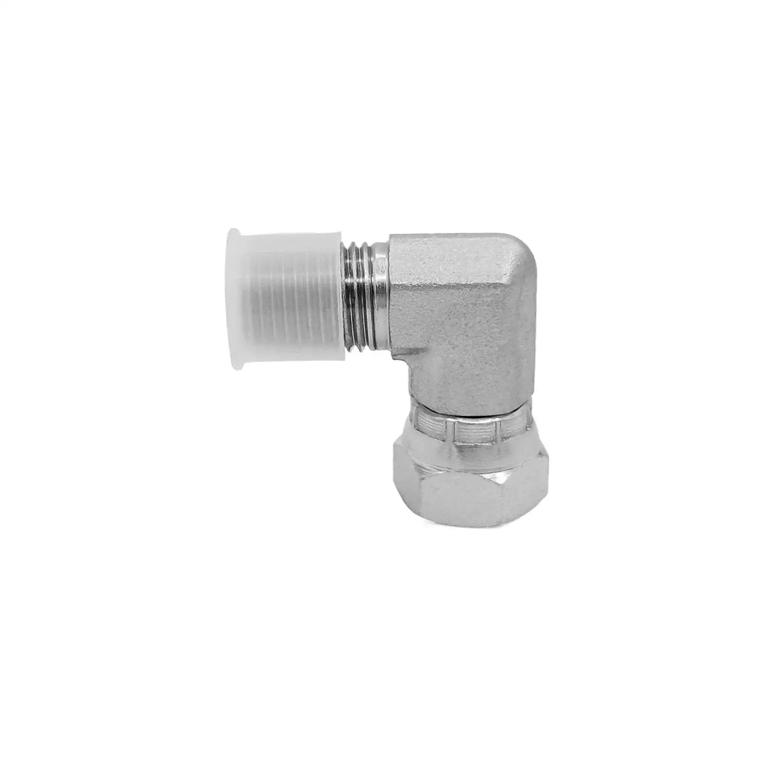 2 Pack Hydraulic Hose Adapter Fitting 1/4 Inch Male NPTF To 1/4 Inch Female NPSM Swivel 90 Degree Elbow Carbon Steel