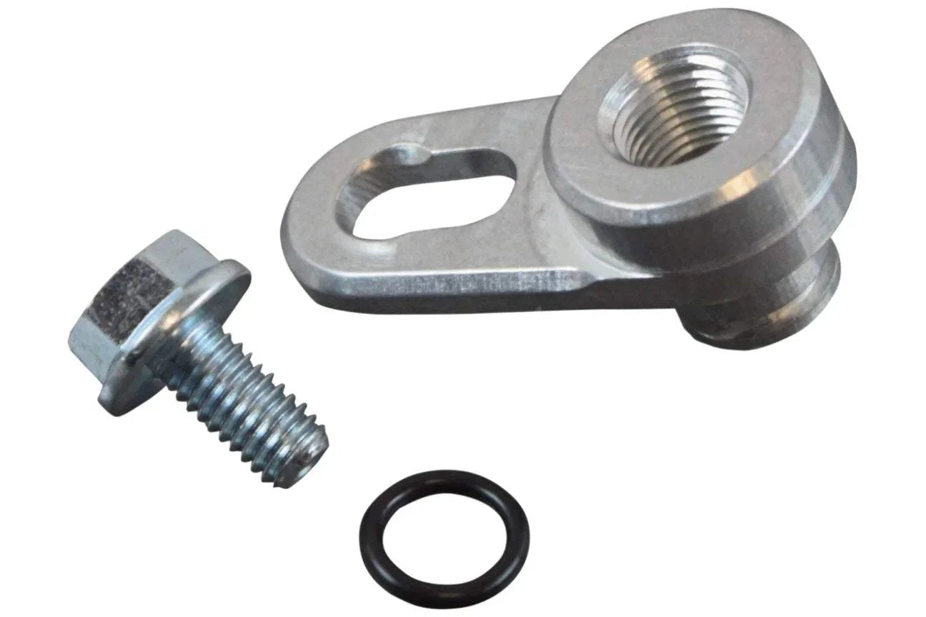 Vacuum Port Hose Adapter One Eighth NPT For LSA LS9 LT4 And LS Superchargers Fits Holley High Ram MAP Precision Machined Billet For High Performance Supercharger Systems By ICT Billet, including mounting bolt and seal ring
