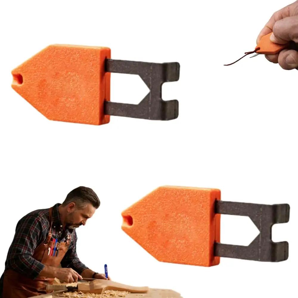Rope Anchor Hook Set For Fast One Handed Fixing Power And Effortless Rope Anchoring No Fuss For Home Renovation Projects Carpentry Tools And Accessories 2 Pack, orange plastic body with black steel pin, shown in use and close-up.