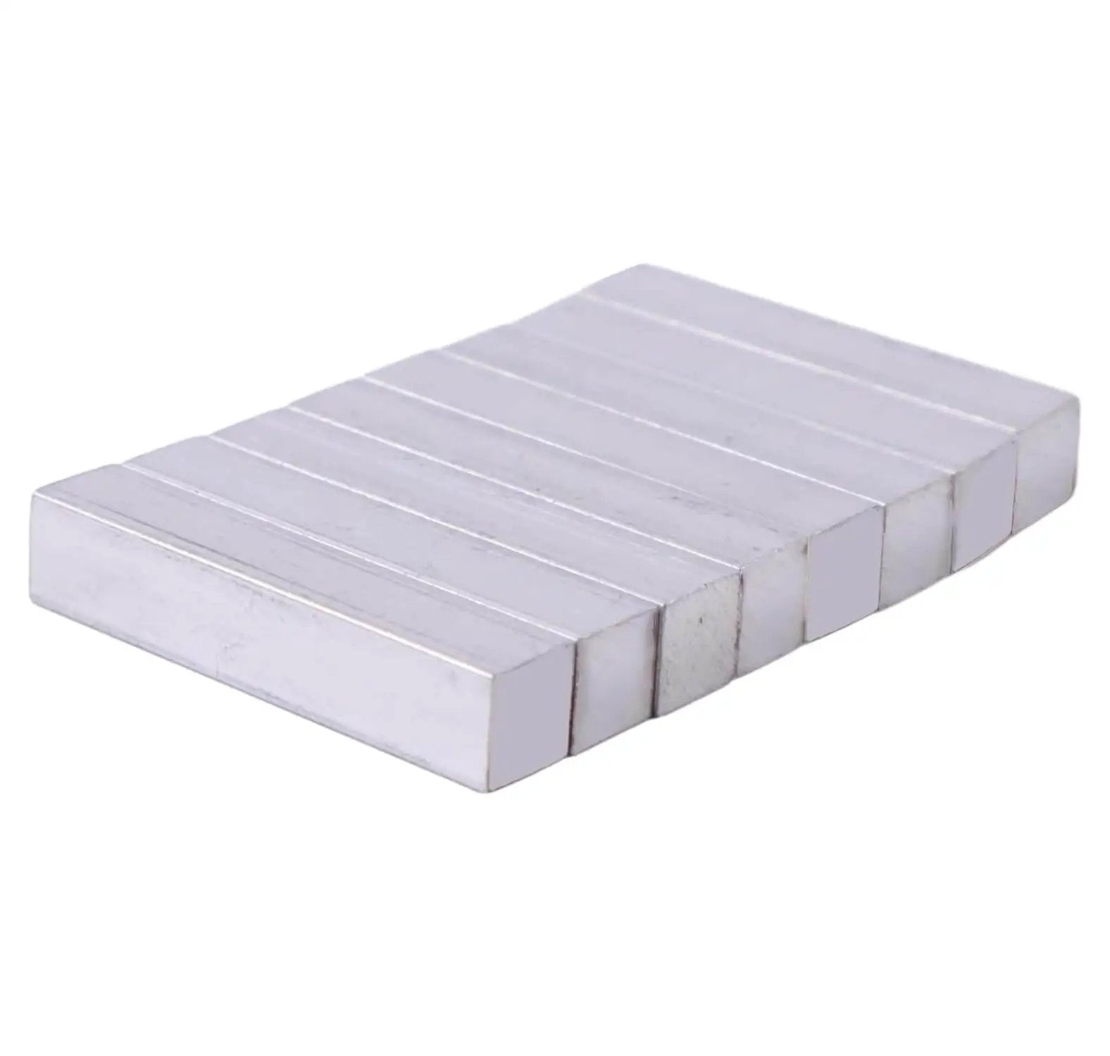 8 Pack Zinc Square Keys 1/4 X 1-1/4 Inch 2162 Machine Key Set for power transmission shafts, shown in a stack, made from zinc material