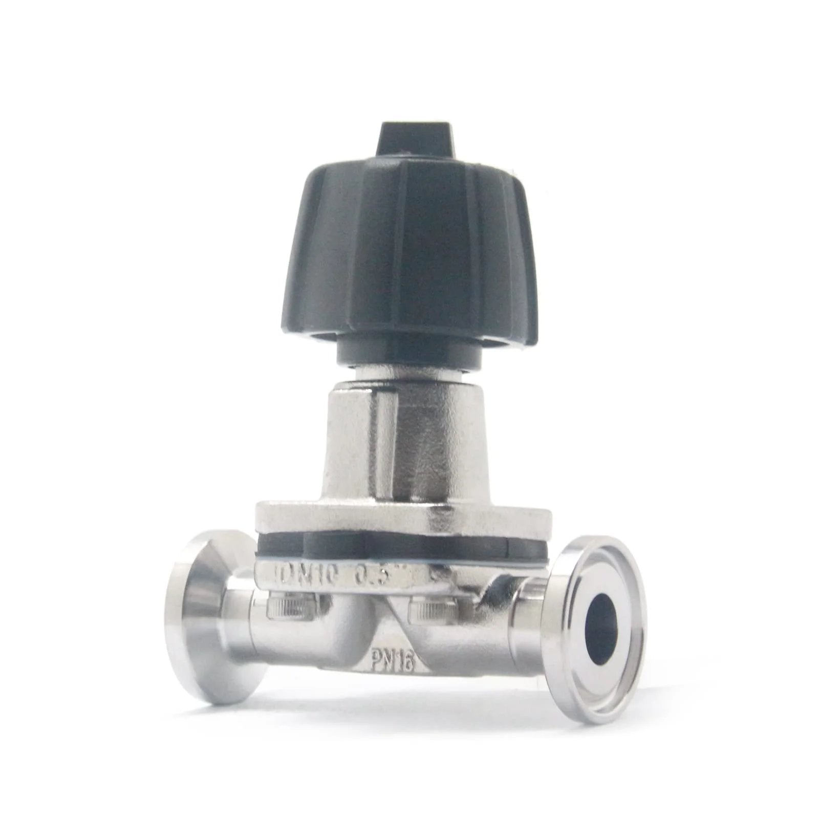 Stainless Steel 316 Diaphragm Valve Half Inch Tri Clamp Type With EPDM And PTFE Membrane Twenty Five Point Two Clamp Flange For Pharmacy
