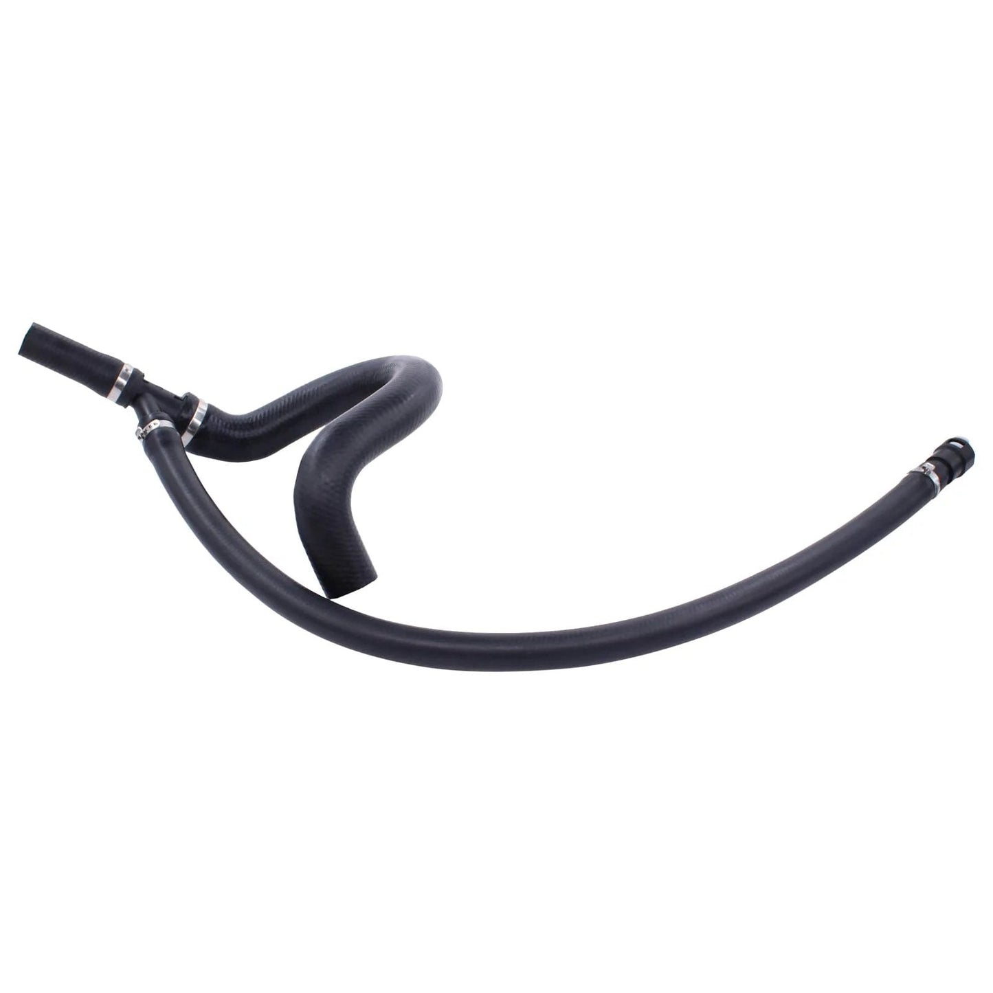 HVAC Engine Heater Inlet And Lower Radiator Outlet Hose Assembly For Cadillac Escalade Tahoe Suburban Silverado Yukon Avalanche GMC Sierra 2007 Through 2014 Direct Fit OEM Style. Black rubber assembly.
