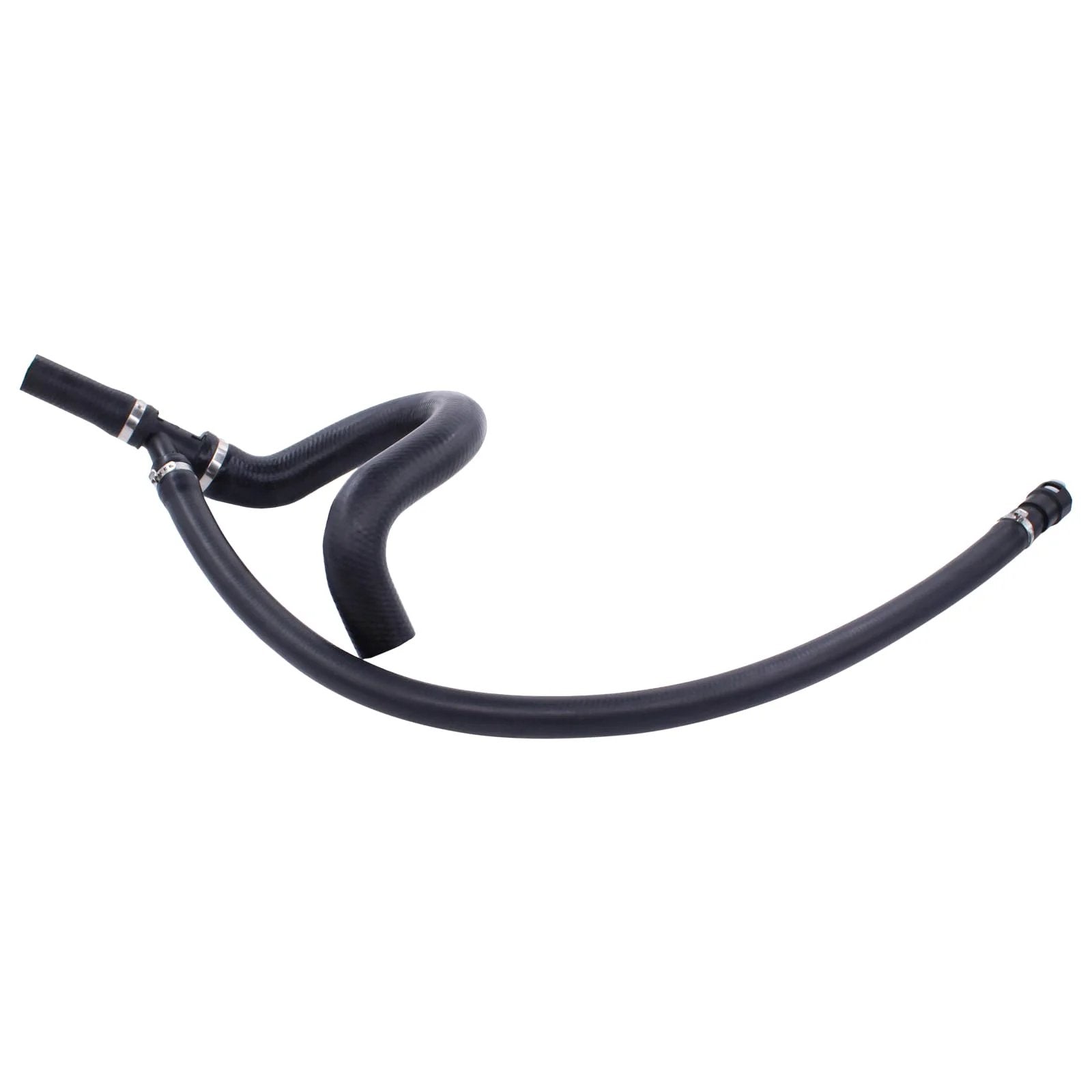 HVAC Engine Heater Inlet And Lower Radiator Outlet Hose Assembly For Cadillac Escalade Tahoe Suburban Silverado Yukon Avalanche GMC Sierra 2007 Through 2014 Direct Fit OEM Style. Black rubber assembly.