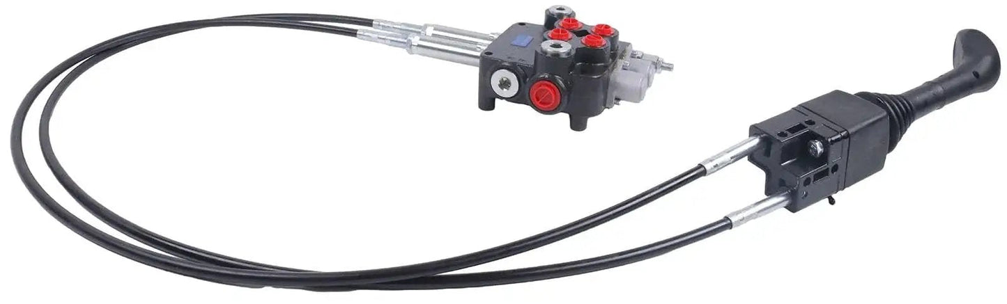 Two Spool Hydraulic Control Valve Kit With Cable Remote Joysticks For 21 Gpm Flow 80 Lpm Model P80 Adjustable Relief Valve High Pressure