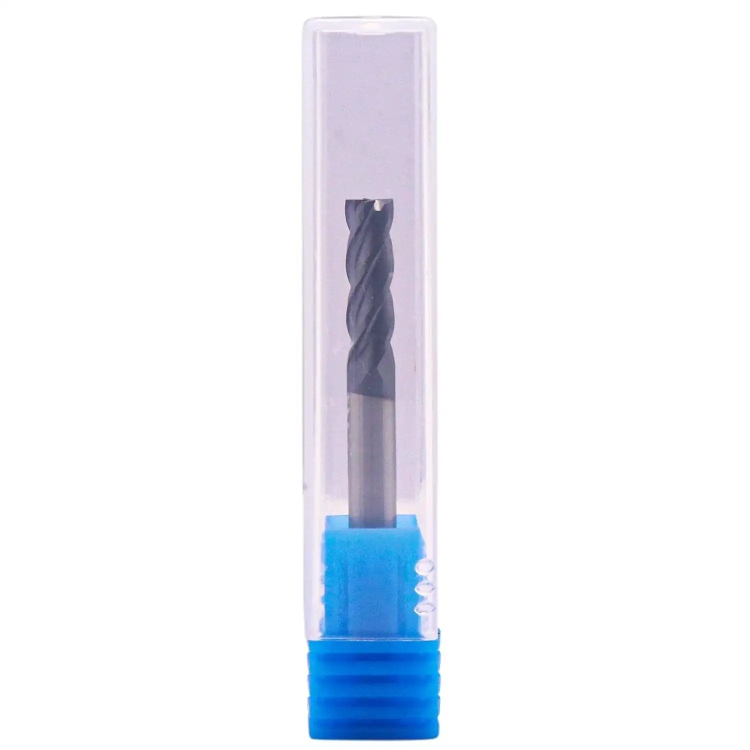 Heavy Duty 5 Piece Solid Carbide End Mills Set AlTiN Coated Square End Mills 4 Flute 30 Degree Helix displayed in packaging