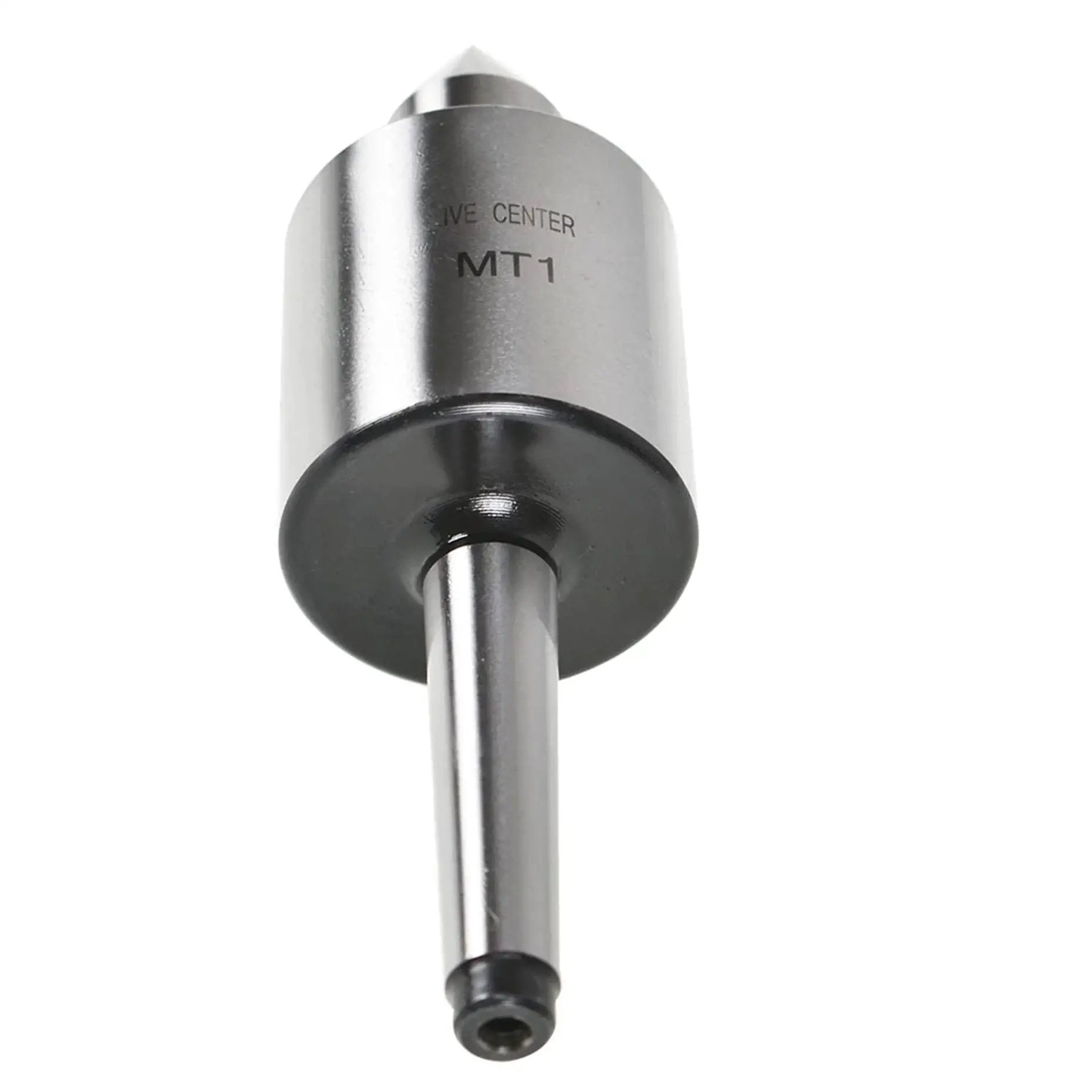 MT1 Live Tailstock Center for High Speed Turning CNC Work, beefy medium duty 1MT center with 60 degree point, 5000 RPM, hardened steel